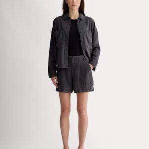 Everlane Women's Utility Short in Buttersoft in Graphite, Size 8, Twill